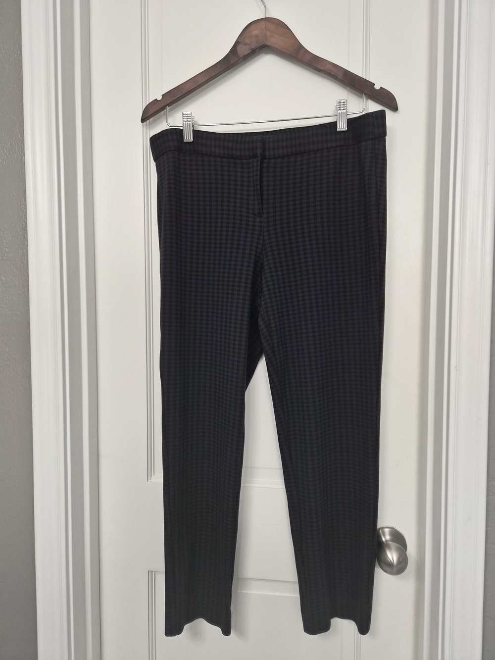 Amanda & Chelsea Black and Charcoal Checked Dress Pants